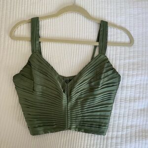 Abercrombie & Fitch Sage Pleated Top